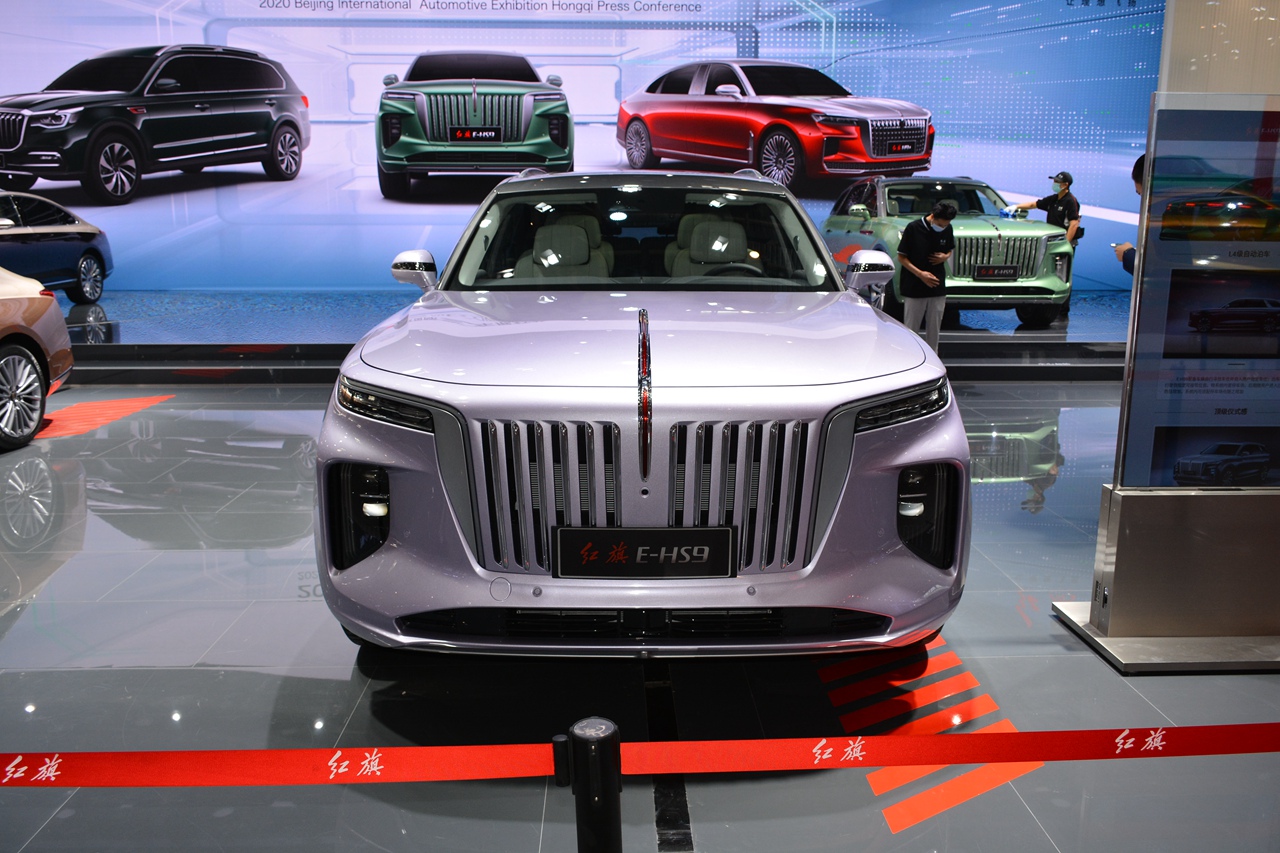 北京车展实拍 首款大型纯电SUV红旗E-HS9